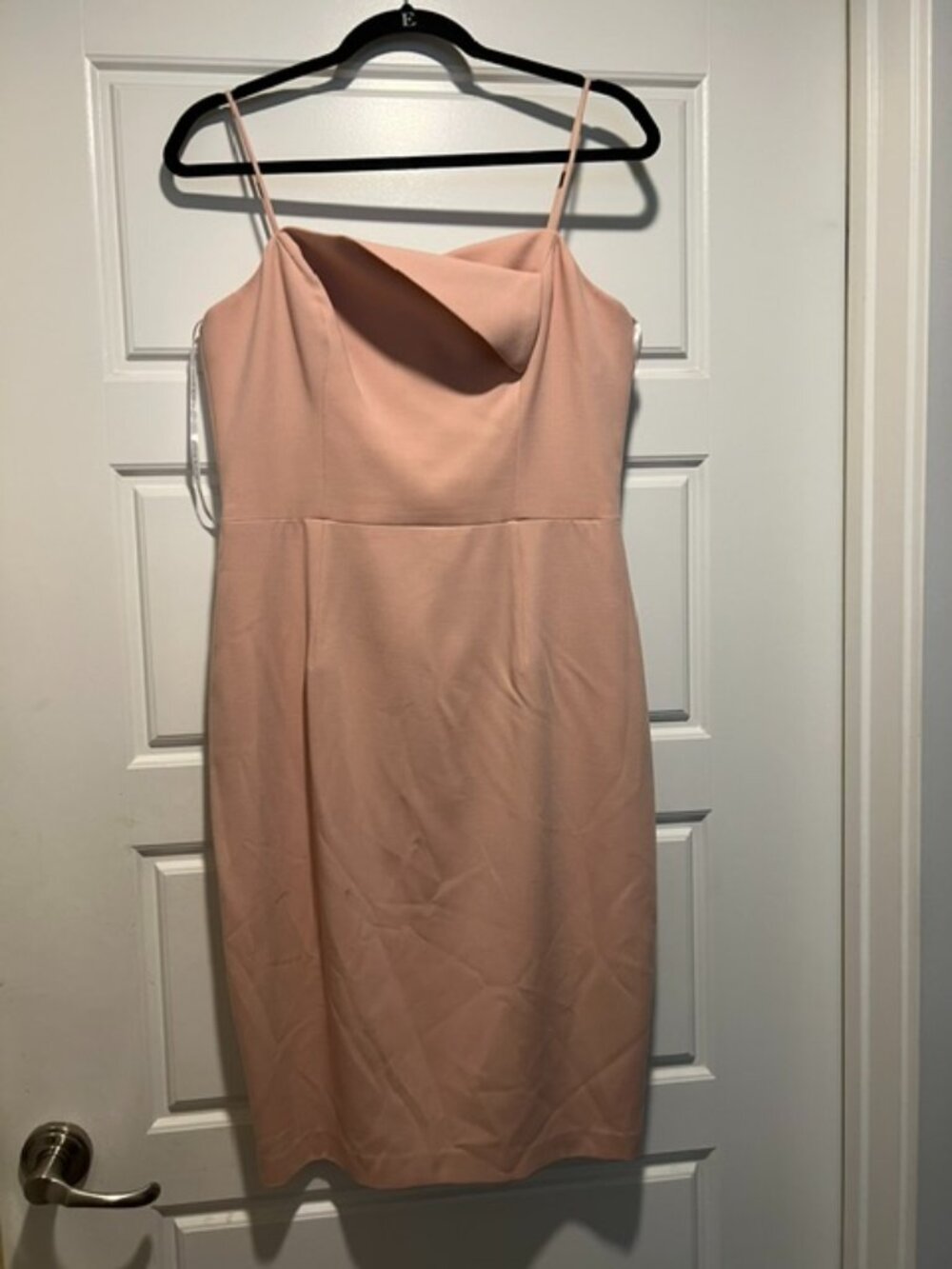 BLACK HALO PINK STRAP DRESS, SIZE 10